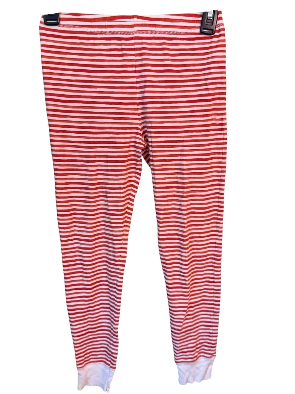 Hart + Land Organic Cotton 2 Piece Pajamas Red White Stripes, size 12 Years